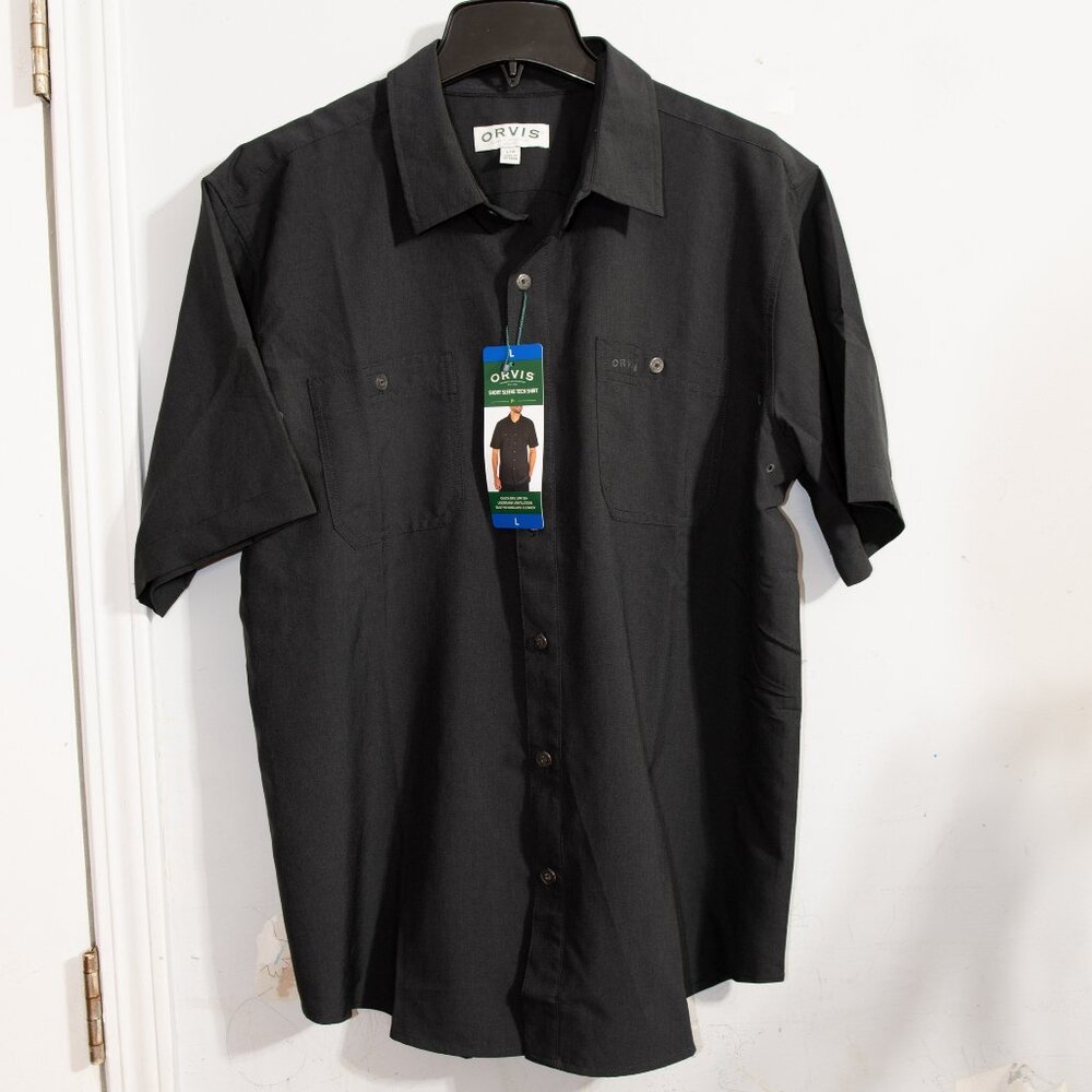 Orvis Men's Short Sleeve Woven  Relaxed Fit UPF30+ Underarm Vents